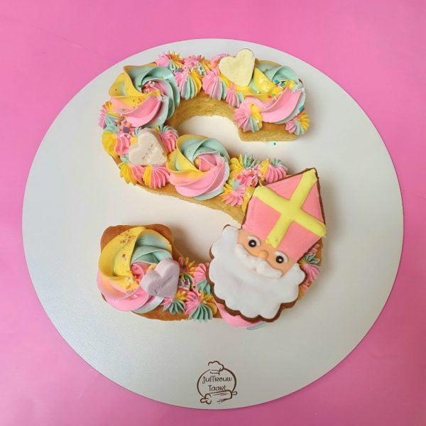 Sinterklaas cakeletter S Pastel